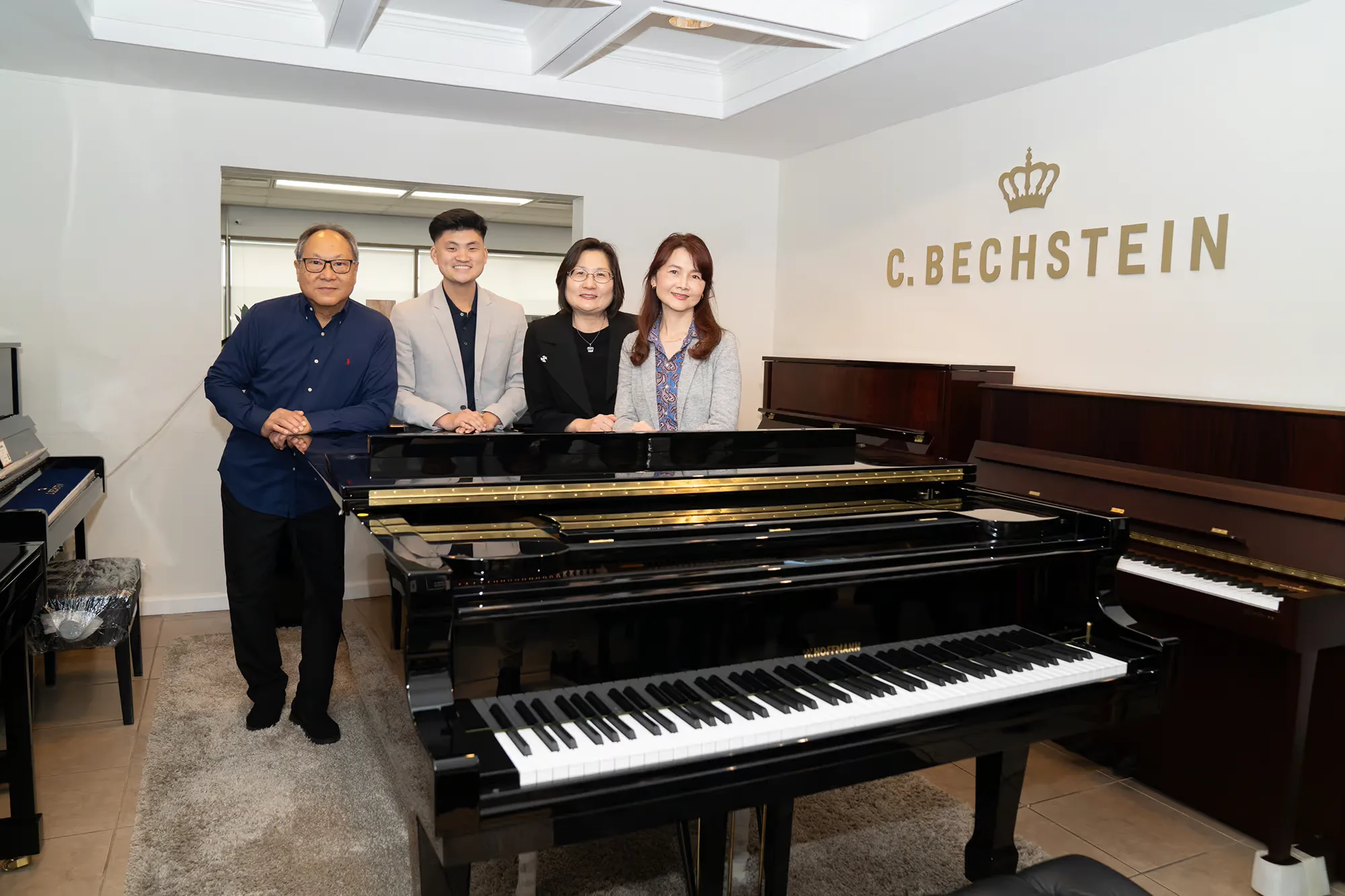 Team at the Silicon Valley Piano showroom